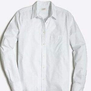 J. Crew Women's Oxford shirt in perfect fit Medium White NWT